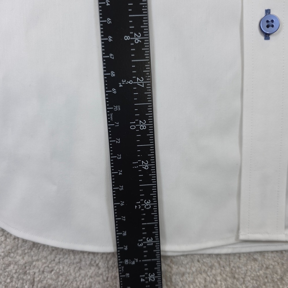 Twillory Dress Shirt Mens 17.5 34-35 White Performance Fabric Tailored Fit - Picture 7 of 7